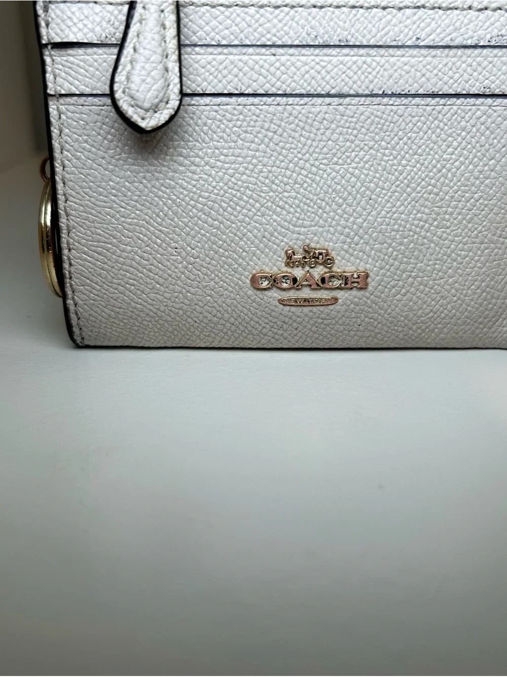 Coach Small Zip Card Case Wallet Keychain